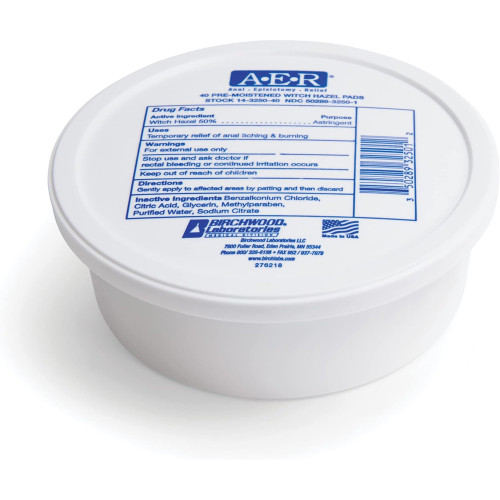 AER Pre-Moistened Witch Hazel Pads - 40 EA