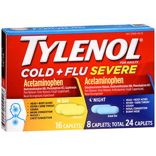 Tylenol Cold + Flu Severe Day & Night Caplets - 24 ct