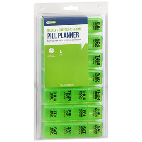 Ezy Dose Four-A-Day Weekly One-Day At-A-Time Medication Organizer Large # 67388 - 1 Each