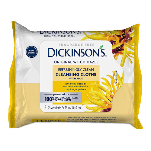 Dickinson's Original Witch Hazel Daily Refreshingly Clean Cleansing Cloths - 25 EA