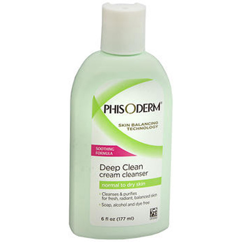 pHisoderm Deep Cleaning Cream Cleanser For Normal To Dry Skin - 6 oz