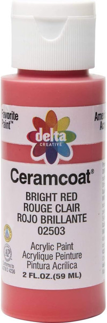 Ceramcoat Acrylic Paint, Bright Red, 2 oz - 1 Pkg