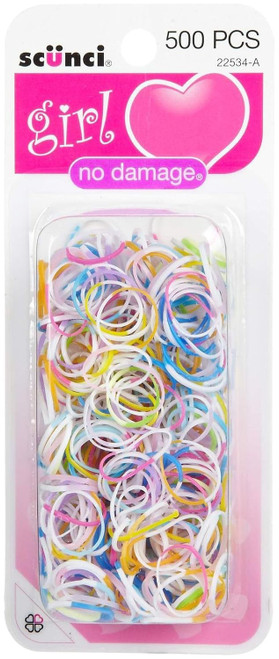 Hair Polybands, Asst, 500 Pc - 1 Pkg