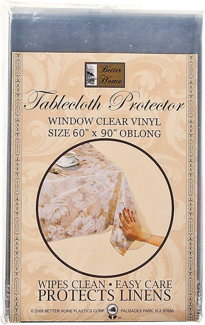Clear Vinyl Tablecloth Protector 60"X90", Clear - 1 Pkg