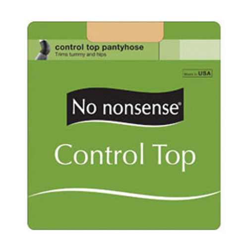 Control Top Panty Hose, Black, B - 1 Pkg