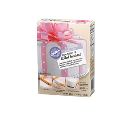 Cake Decorating Rolled Fondant, White - 1 Pkg