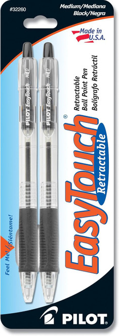 Easy Touch Ballpoint Pen Retractable, Black, Medium - 1 Pkg
