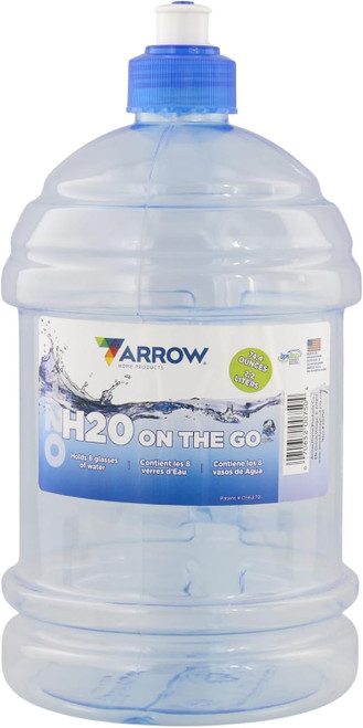 H2O On The Go Water Bottle, Clear, 74 oz - 1 Pkg