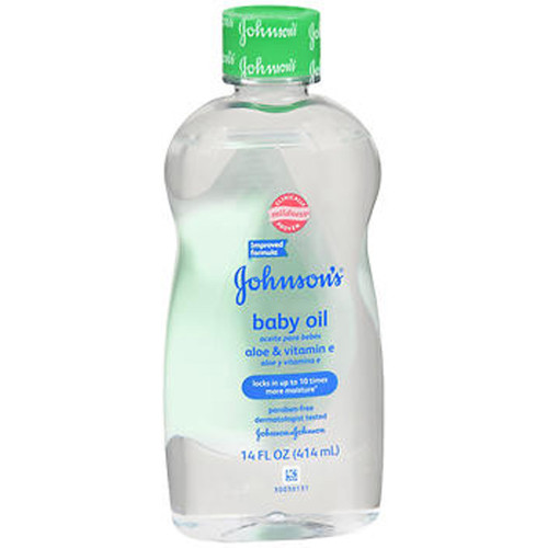 Johnson & Johnson Baby Oil Aloe Plus Vitamin E - 14 oz
