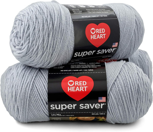 E300 Super Saver Yarn, Light Grey, 7 oz - 3 Packs