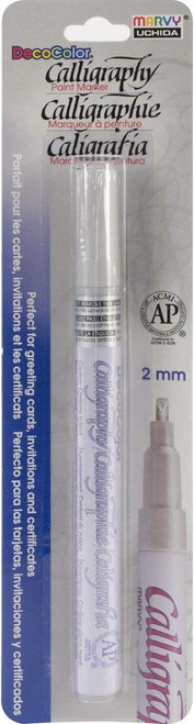 Calligraphy Paint Metallic Markers, Silver, 2Mm - 1 Pkg