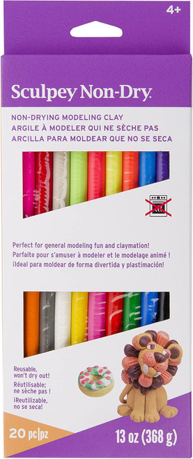 Ez Shape Modeling Clay Sampler Pack, Assorted - 20 ct