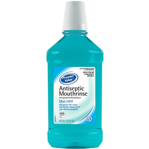 Premier Value Antiseptic Mouthwash Blue - 16.9oz