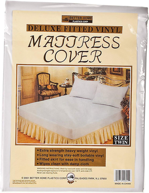 Vinyl Mattress Covers-Fitted Twin, Vinyl, Twin - 1 Pkg