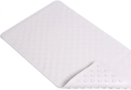 Bath Mat-Shell Design, White, 16X28" - 1 Pkg