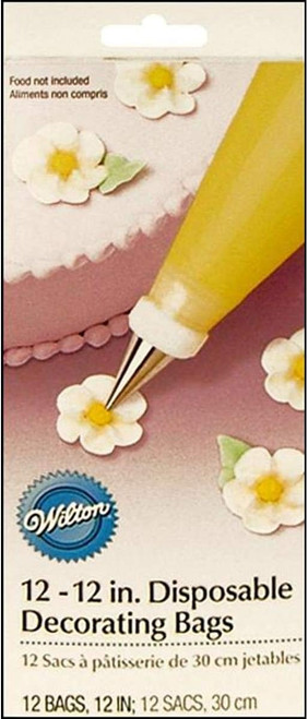 Disposable Pastry/Decorating Bag, Cake Decorating, 12" - 12 per box