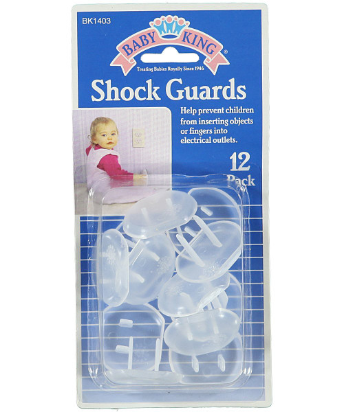 Baby King Shock Safety Guards, White, 12 Ct - 1 Pkg