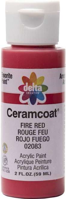 Ceramcoat Acrylic Paint, Fire Red, 2 oz - 1 Pkg