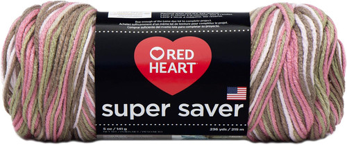 E300 Super Saver Yarn, Pink Camo, 5 oz - 3 Packs