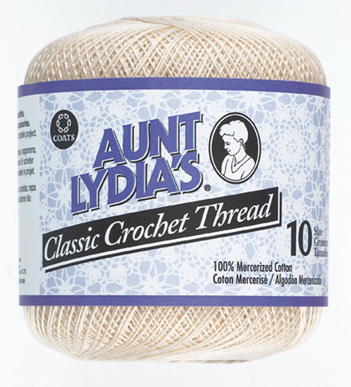 Aunt Lydia's Classic Crochet Thread, Ecru, 350 Yds. - 3 Pkgs