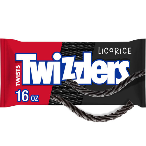 Twizzlers Licorice Laydown Bag, Black,   16 oz - 1 Bag