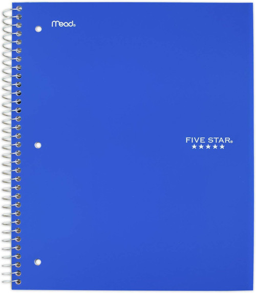 Five Star 1 Subject Notebook, College Ruled 100Ct. 8.5X11" - 1 Pkg