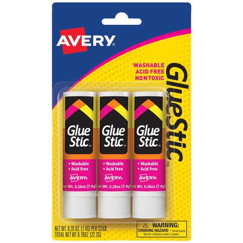 Glue Stic, 3Pk .26oz - 1 Pkg