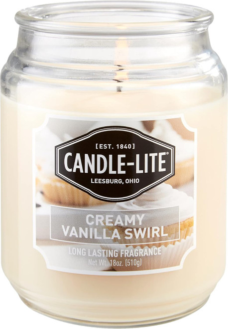 3 Wick Terrace Jar Candle, Vanilla Swirl, Ivory - Each