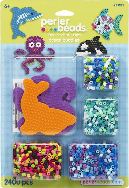 Perler Beads Small Activity Kit, Ocean Buddies, 2400 Ct - 1 Pkg