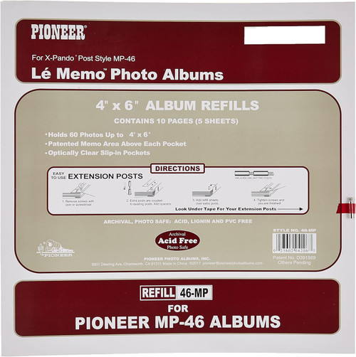 Pocket Refills W/Memo, Clear, 60 Pocket - 1 Pkg