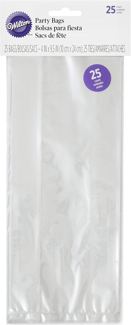 Clear Party Bags With Ties - 1 Pkg