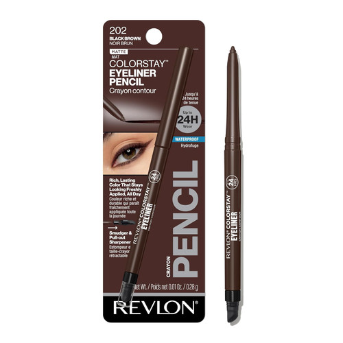 Revlon Colorstay Eyeliner, Black/Brown  - Each