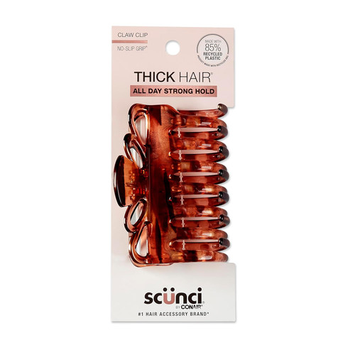 Crown Jaw Hair Clip-No Slip, Natural - 1 Pkg