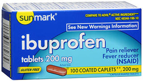 Sunmark Ibuprofen 200 mg Coated Caplets - 100 ct