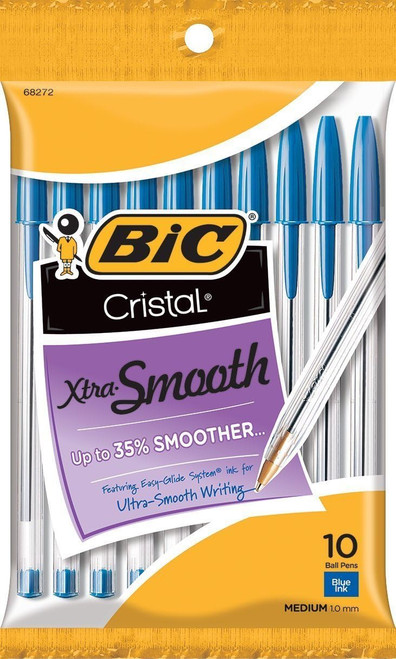 Bic Stix Pen 10pk, Blue - Medium