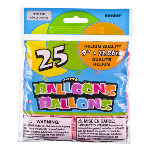 Balloon, Petal Pink, 9" - 1 Pkg