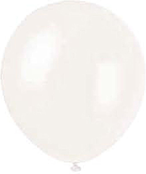 Metallic/Pearlized Balloons, Pearlized White, 12" - 8 ct