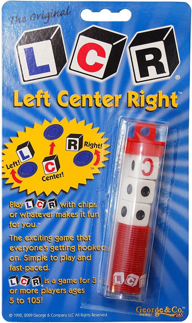 LCR Left Center Right Dice Game with Chips