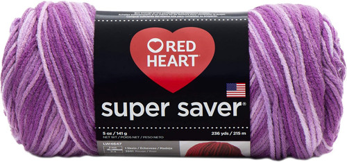 E300 Super Saver Yarn, Purple Tones Multi, 5 oz - 3 Packs