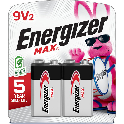 Energizer MAX Alkaline Batteries 9 Volt - 2pk
