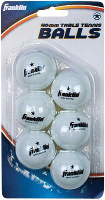 Table Tennis Balls 6Pk, White, 6Pk - 1 Pkg