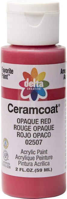 Ceramcoat Acrylic Paint, Opaque Red, 2 oz - 1 Pkg