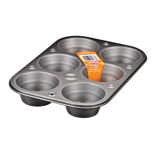 Baker Eze Texas Muffin Pan, 6 Cup - 1 Pkg