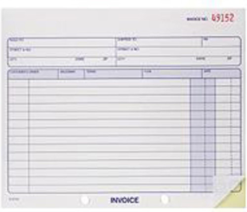 Invoice Book, 8.5X7" - 1 Pkg