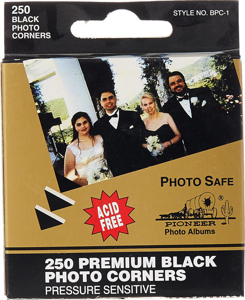 Photo Mount Corners, Black - 1 Pkg