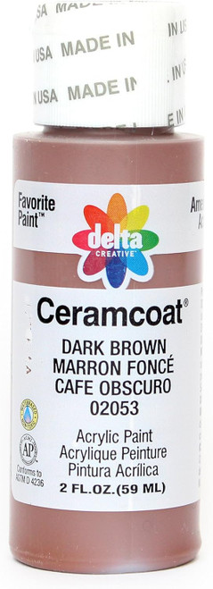 Ceramcoat Acrylic Paint, Dark Brown, 2 oz - 1 Pkg