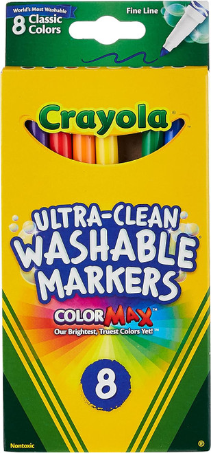 Crayola Washable Markers, Classic, Thin Line - 1 Pkg