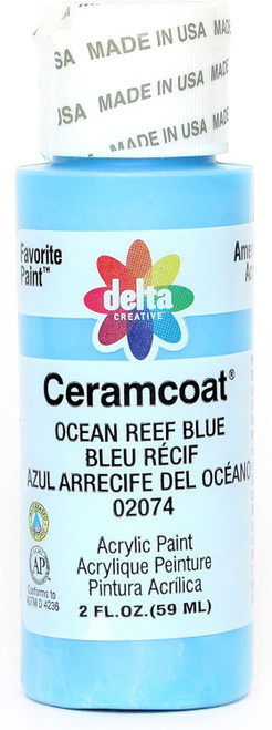 Ceramcoat Acrylic Paint, Ocean Reef Blue, 2 oz - 1 Pkg