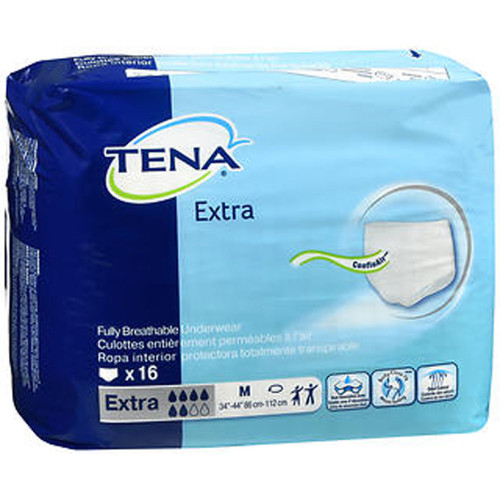 TENA Extra Underwear M - 4 pks of 16ct