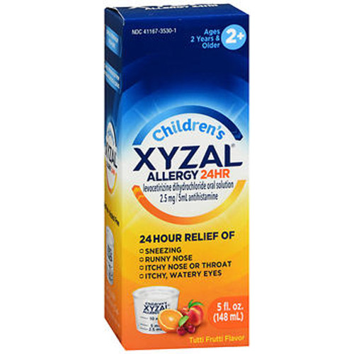 Xyzal Children's 24 Hour Allergy Relief Tutti Frutti Liquid Syrup - 5 oz Xyzal Children's 24 Hour Allergy Relief Tutti Frutti Liquid Syrup - 5 oz